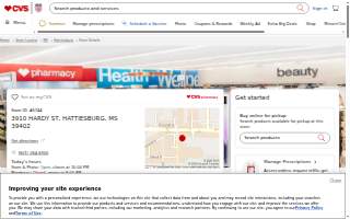 CVS Pharmacy of Hattiesburg website