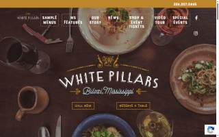 White Pillars Restaurant and Lounge website