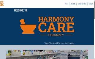 Harmony Care Pharmacy website