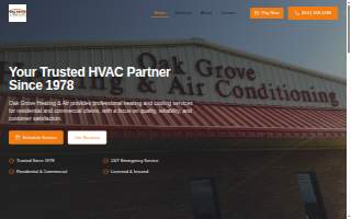 Oak Grove Heating & Air Conditioning website