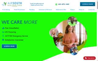 AirSouth Cooling and Heating website
