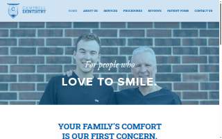 Campbell Dentistry website
