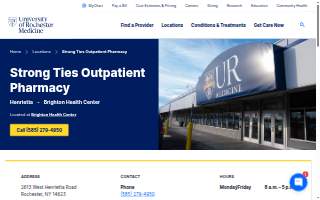 University of Rochester Medicine Pharmacy – Strong Ties Outpatient Pharmacy website