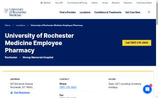 University of Rochester Medicine Pharmacy – UR Employee Pharmacy website