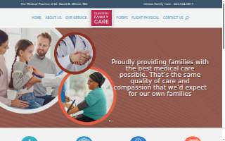 Clinton Family Care website