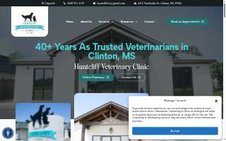 Huntcliff Veterinary Clinic website