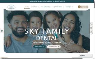 Sky Family Dental of Pearl website