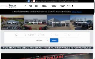 Parker Chrysler Dodge Jeep Ram website