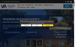 Vicksburg Insurance Agency website