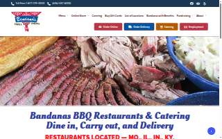 Bandanas Bar-B-Q and Catering website