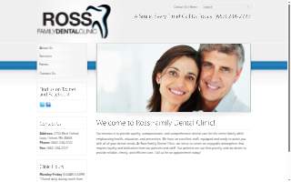 Ross Family Dental Clinic website
