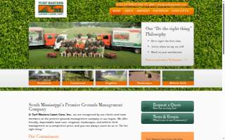 Turf Masters Lawn Care website