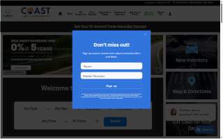 Coast Chevrolet website