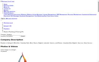 Modern Plumbing and Heating, PLLC website