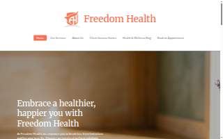 Freedom Health and Wellness website