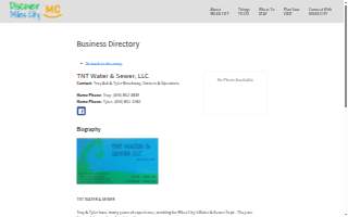 TNT Water and Sewer website