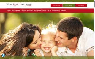 Wake Family Medicine website