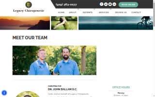 Legacy Chiropractic website
