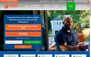 Eanes Heating, Cooling, Plumbing & Electrical website