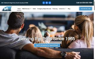 B & H Heating and Air Conditioning, Inc. website