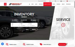 Greenville Toyota website