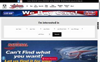 National Dodge Chrysler Jeep Ram website