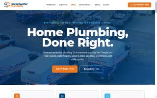 Sweetwater Plumbing website