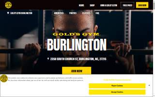 Gold's Gym of Burlington website