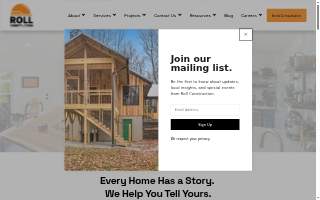 Roll Construction website