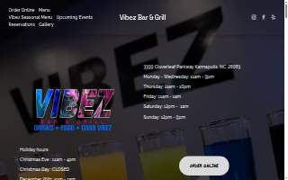 Vibez Bar & Grill website
