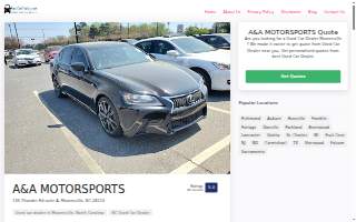 A&A MOTORSPORTS website
