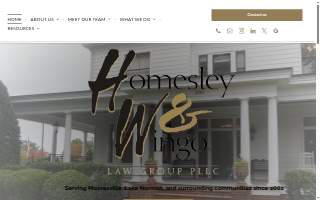 Homesley & Wingo Law Group PLLC - Mooresville website