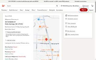 Walgreens of Holly Springs website