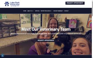 Lake Park Animal Clinic website