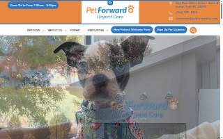 PetForward Urgent Care website