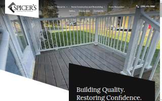 Spicer's Contracting & Home Restoration website