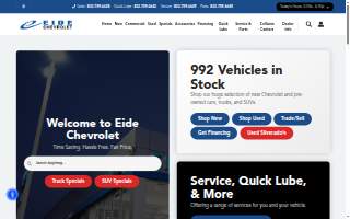 Eide Chevrolet website