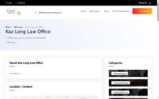 Kaz Long Law Office website