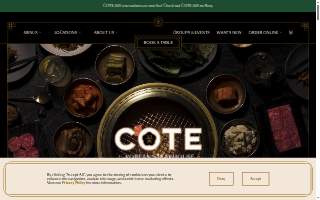 Cote Wine Bar website