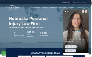 Steffens Law Accident Injury Lawyers website