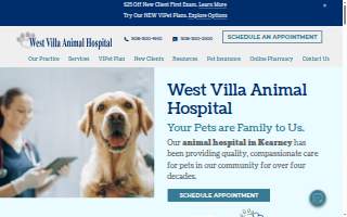 West Villa Animal Hospital website