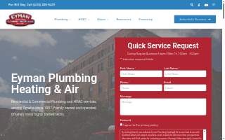 Eyman Plumbing Heating & Air of Papillion website