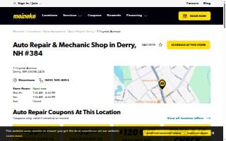 Meineke Car Care Center of Derry website
