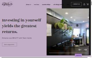 Vanity Hair Studio website