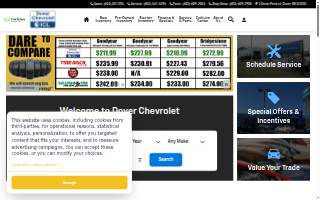 Dover Chevrolet website