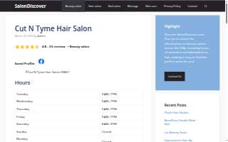 Cut N Tyme website