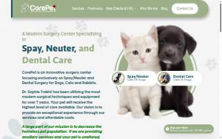 Corepetclinic website