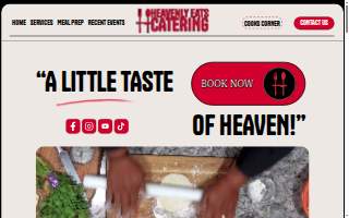 Heavenly Eats Catering website