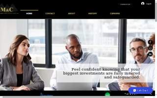 M & C Insurance Agency website