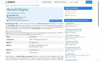 Ron Rapka, CPA website